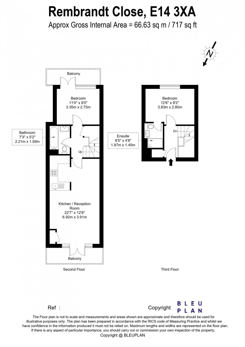 Floorplan for Vermeer Court, Rembrandt Close, London, E14