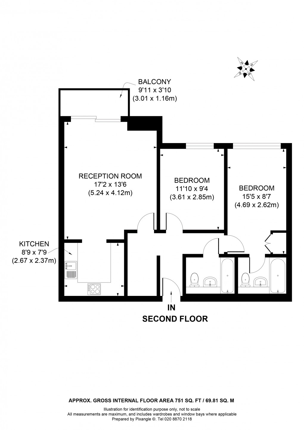 Floorplan for Cassilis Road, London, E14 9LJ