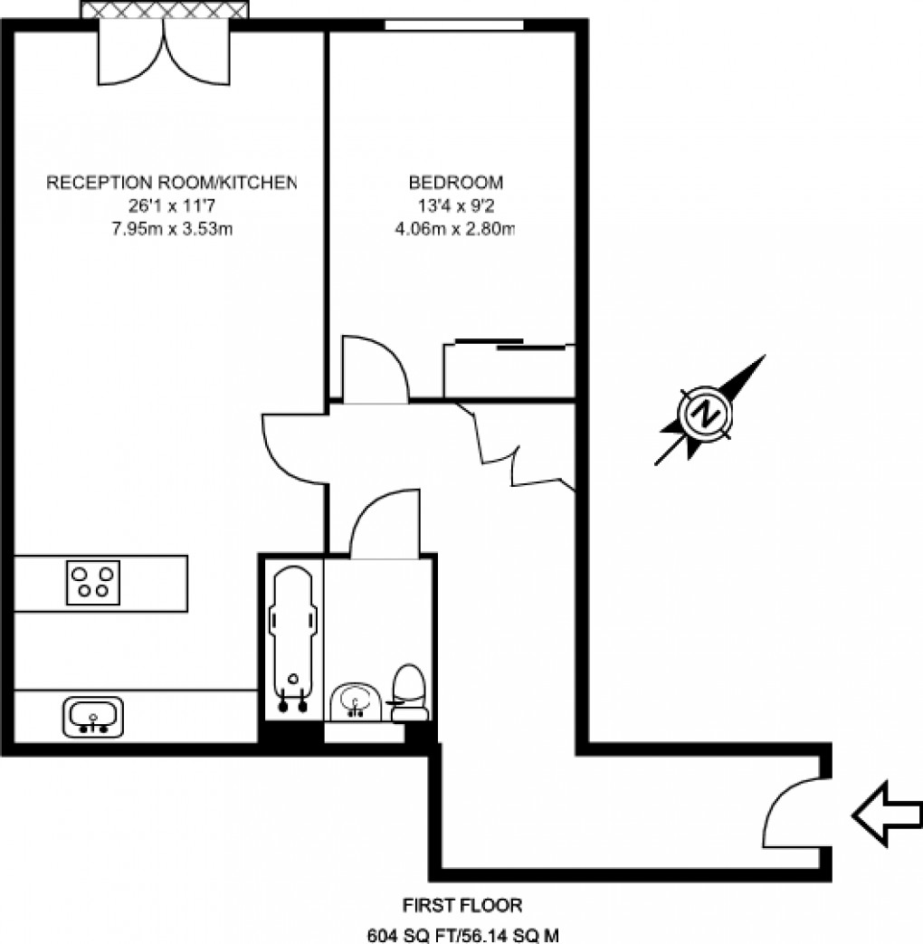 Floorplan for Cold Harbour, London, E14 9NT