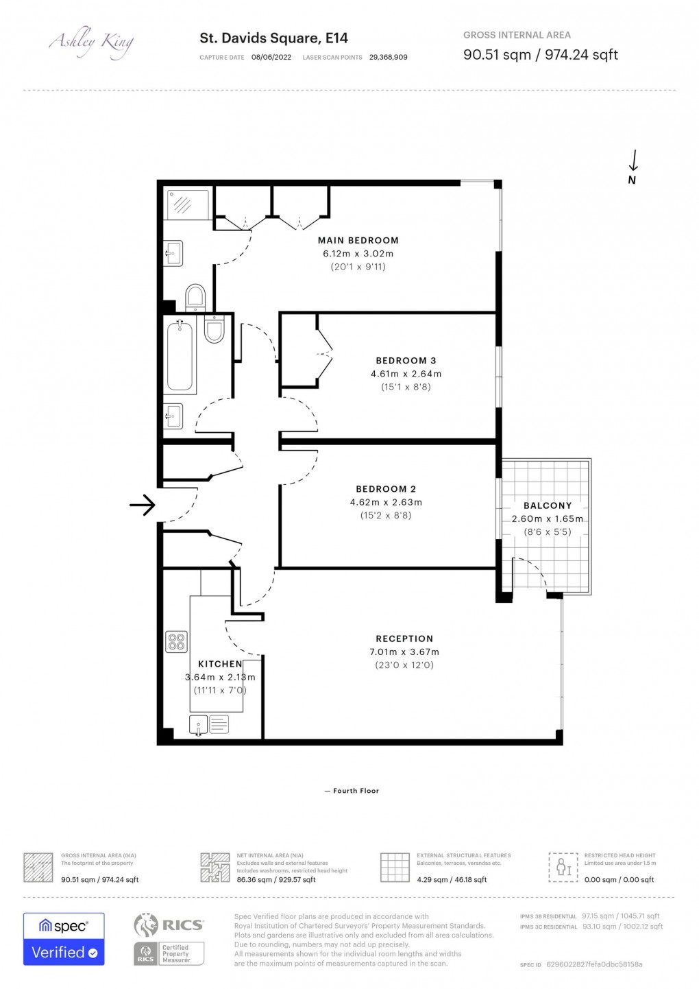 Floorplan for St. Davids Square, London, E14 3WB