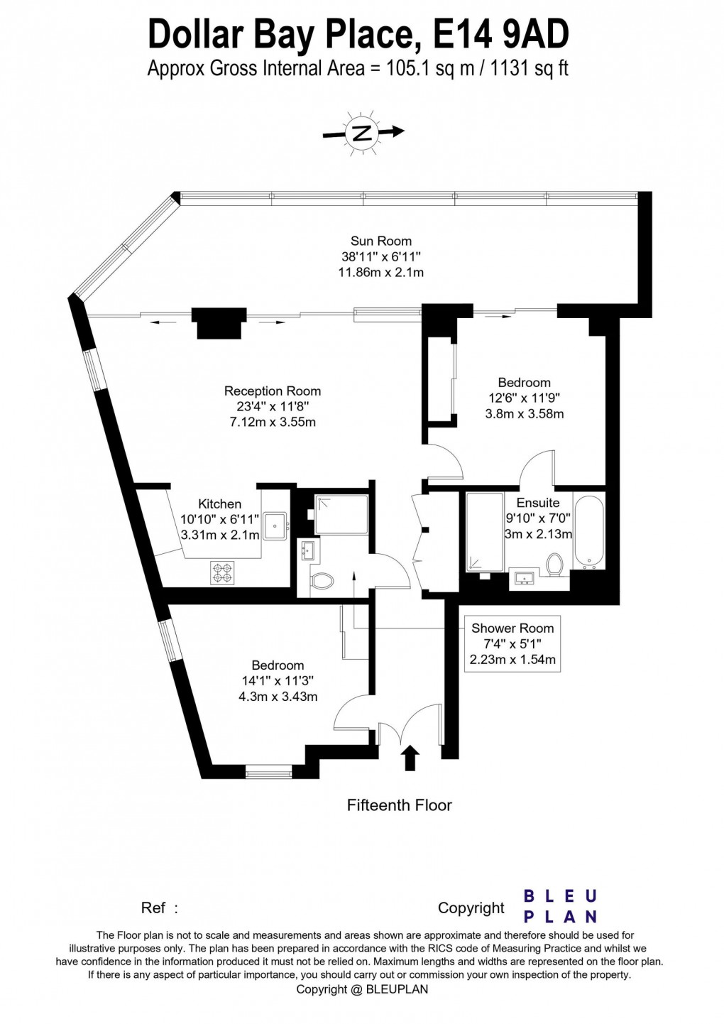 Floorplan for Dollar Bay Point, Dollar Bay Place, London