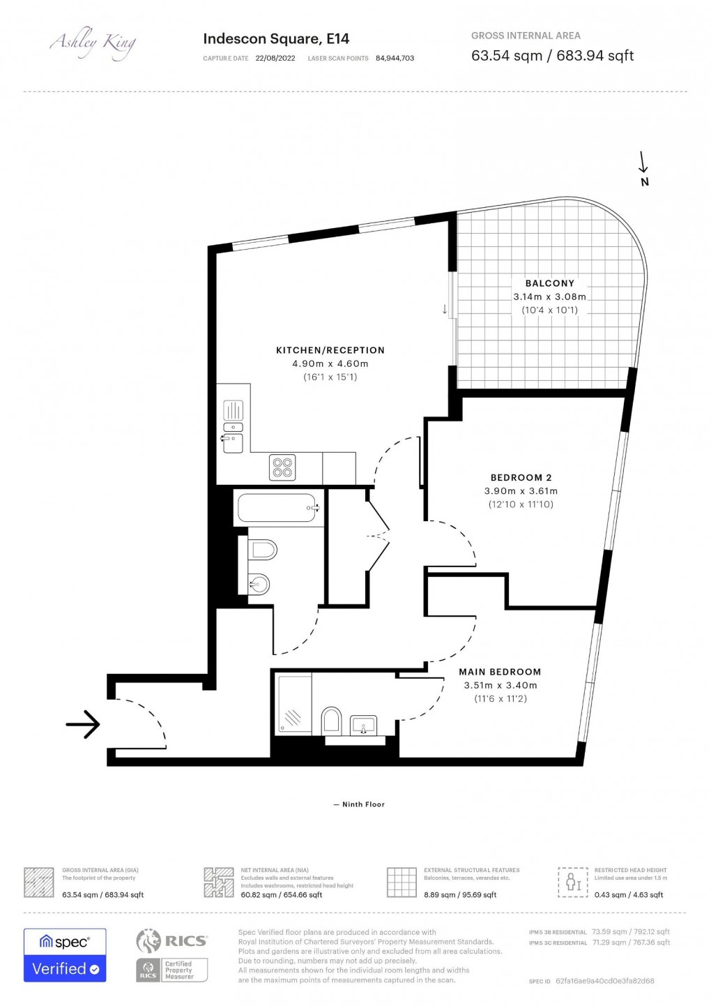 Floorplan for Indescon Square, London, E14 9DR