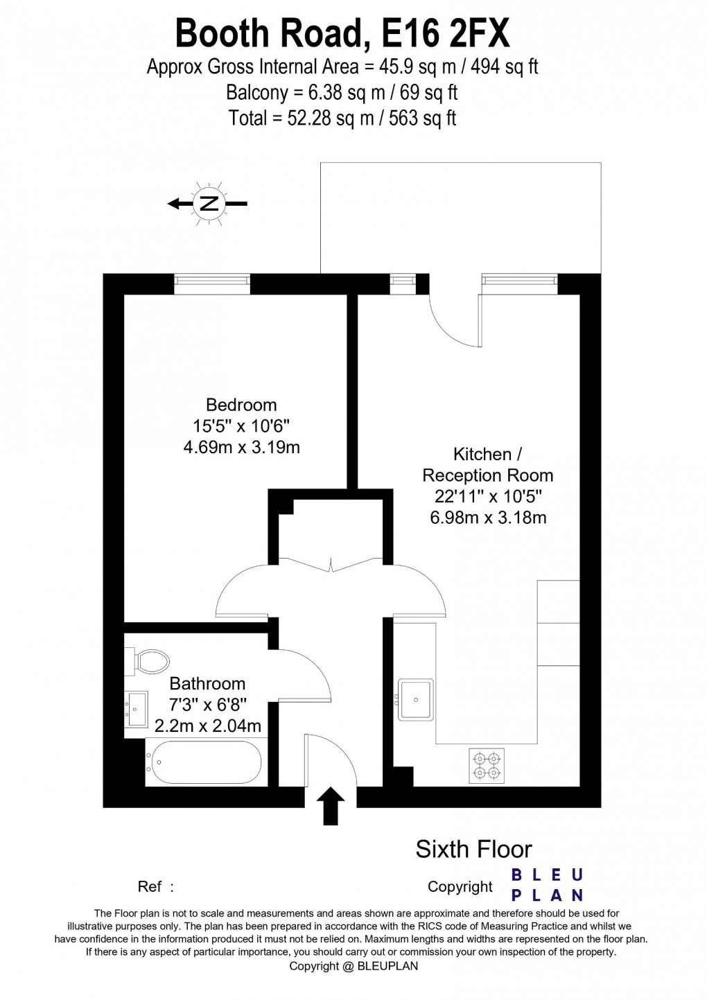 Floorplan for Booth Road, London, E16 2FX