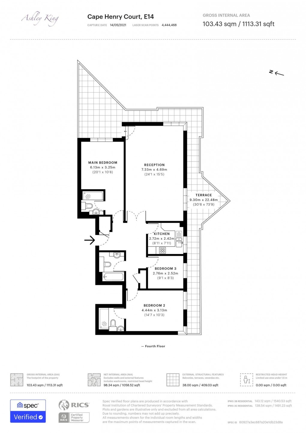 Floorplan for Jamestown Way, London, E14 2DD