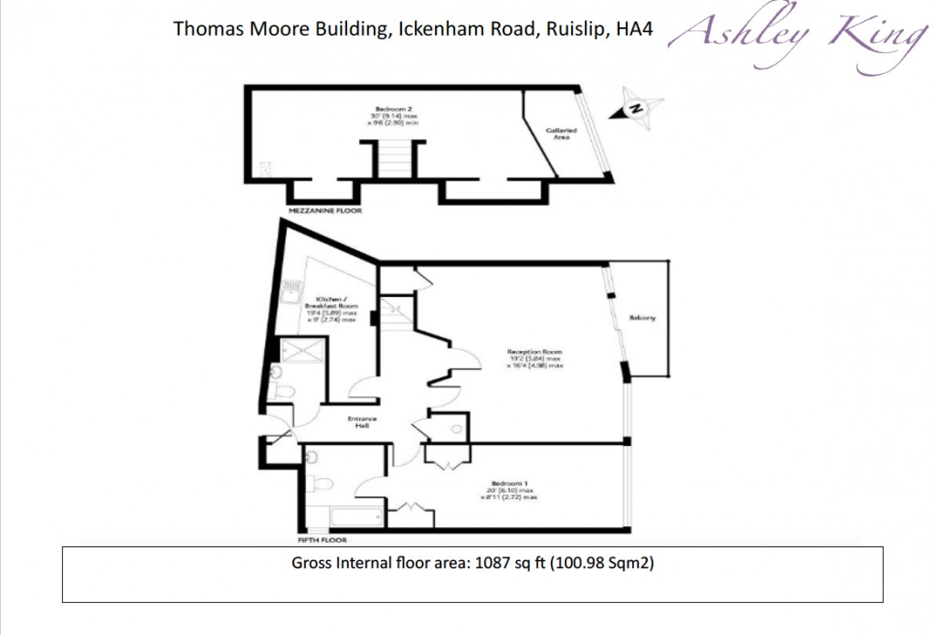 Floorplan for Thomas More Building, Ickenham Road, Ruislip, HA4