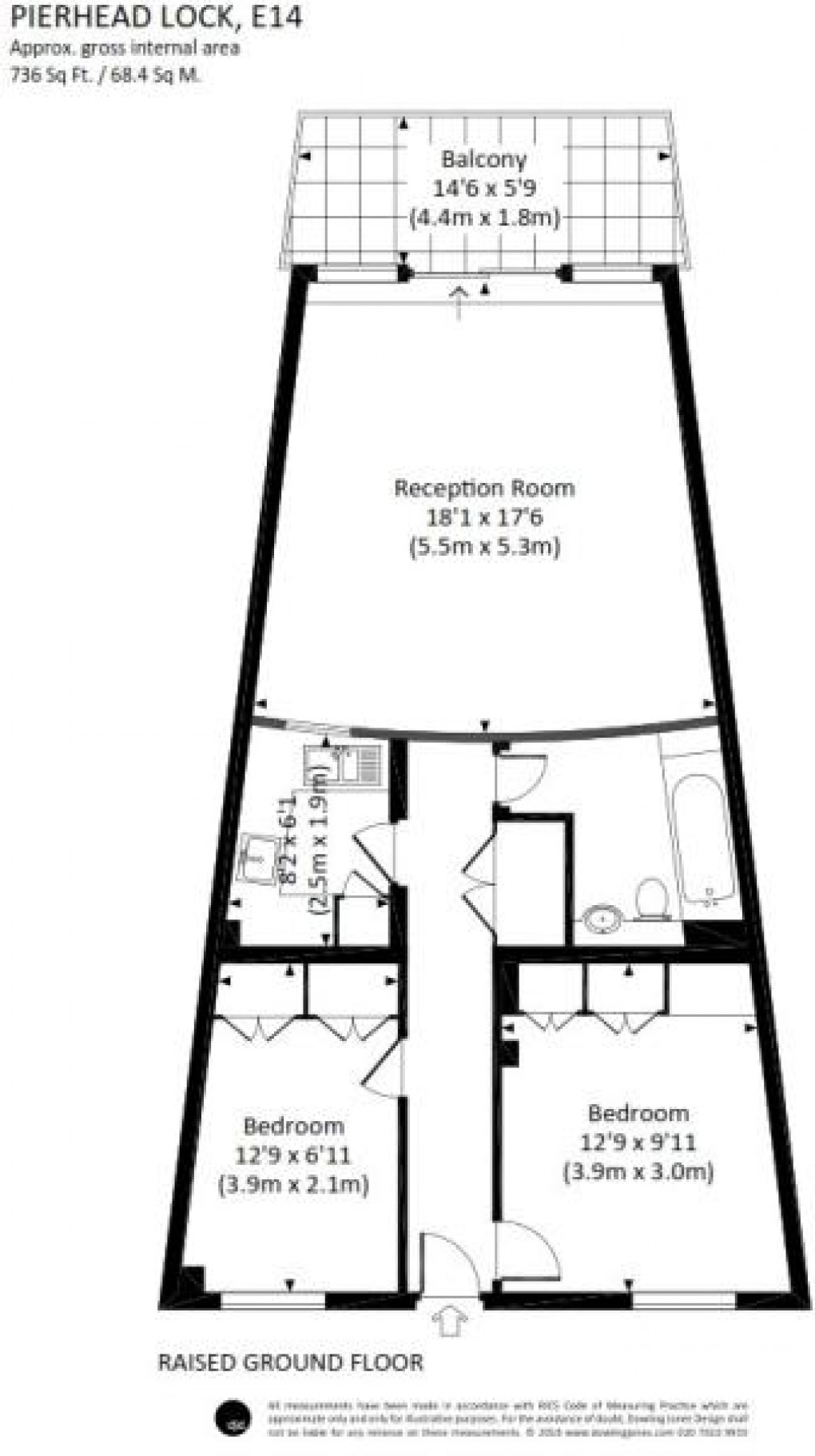 Floorplan for Pierhead Lock, Manchester Road